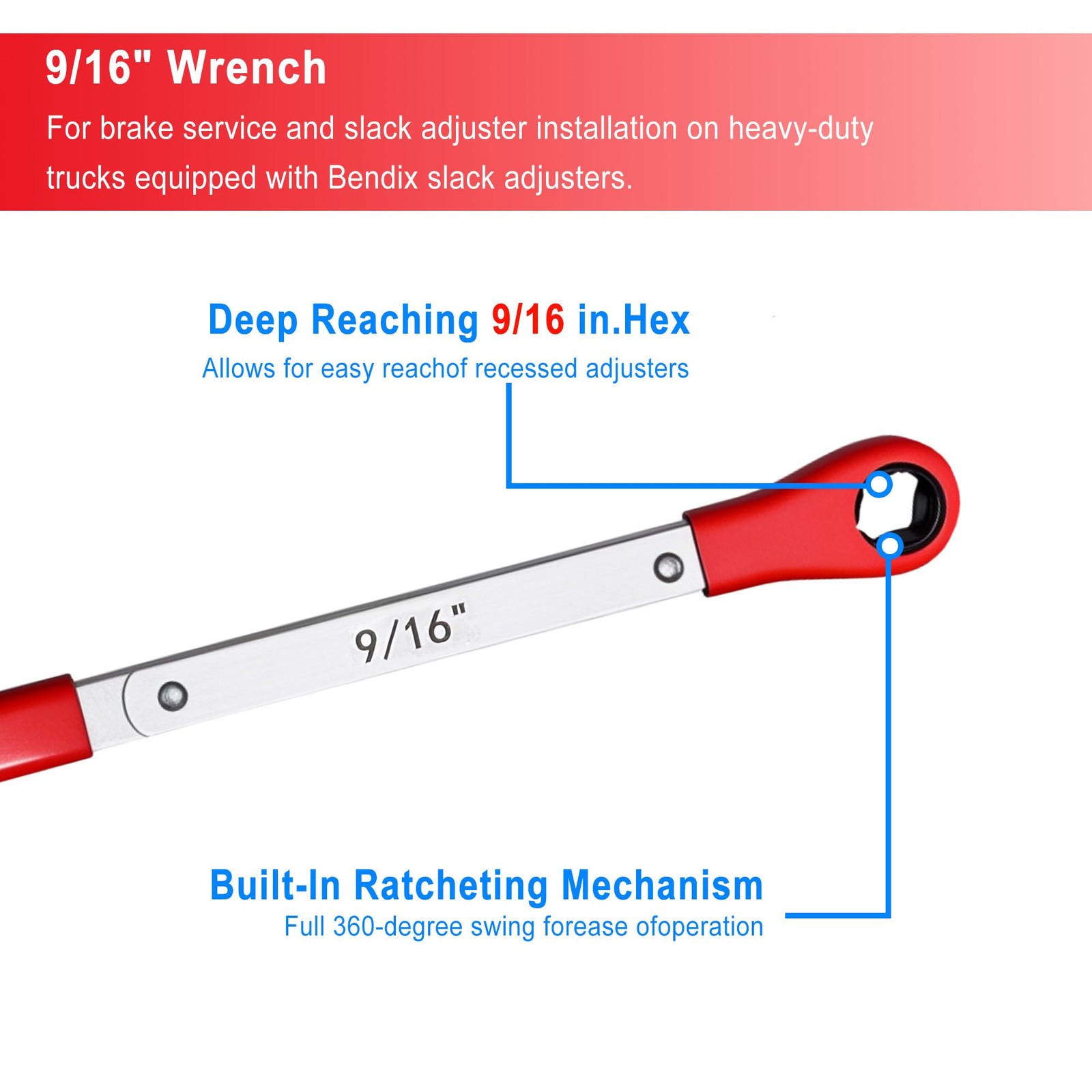 JAVENYIMAN 4Pcs/Set Automatic Slack Adjuster Release Tool Wrench Fork End...