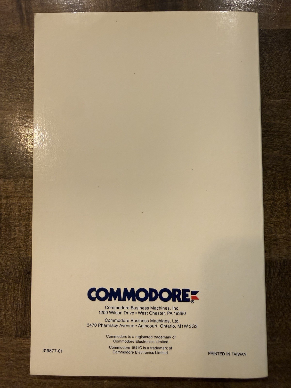 Commodore 1541C Disk Drive User's Guide Manual Book
