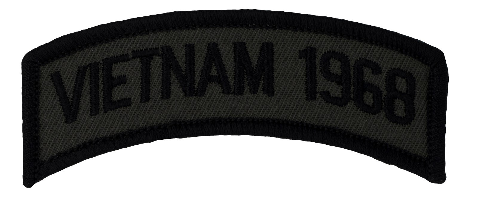 Vietnam 1968 OD Subdued Tab (357) 3 1/2" x 1 1/2" Embroidered Patch 15936