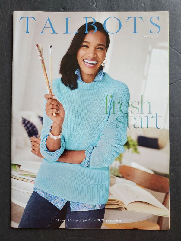 TALBOTS Catalog January 2021 HILARY RHODA Linda Vojtova Niki Taylor NO LABEL
