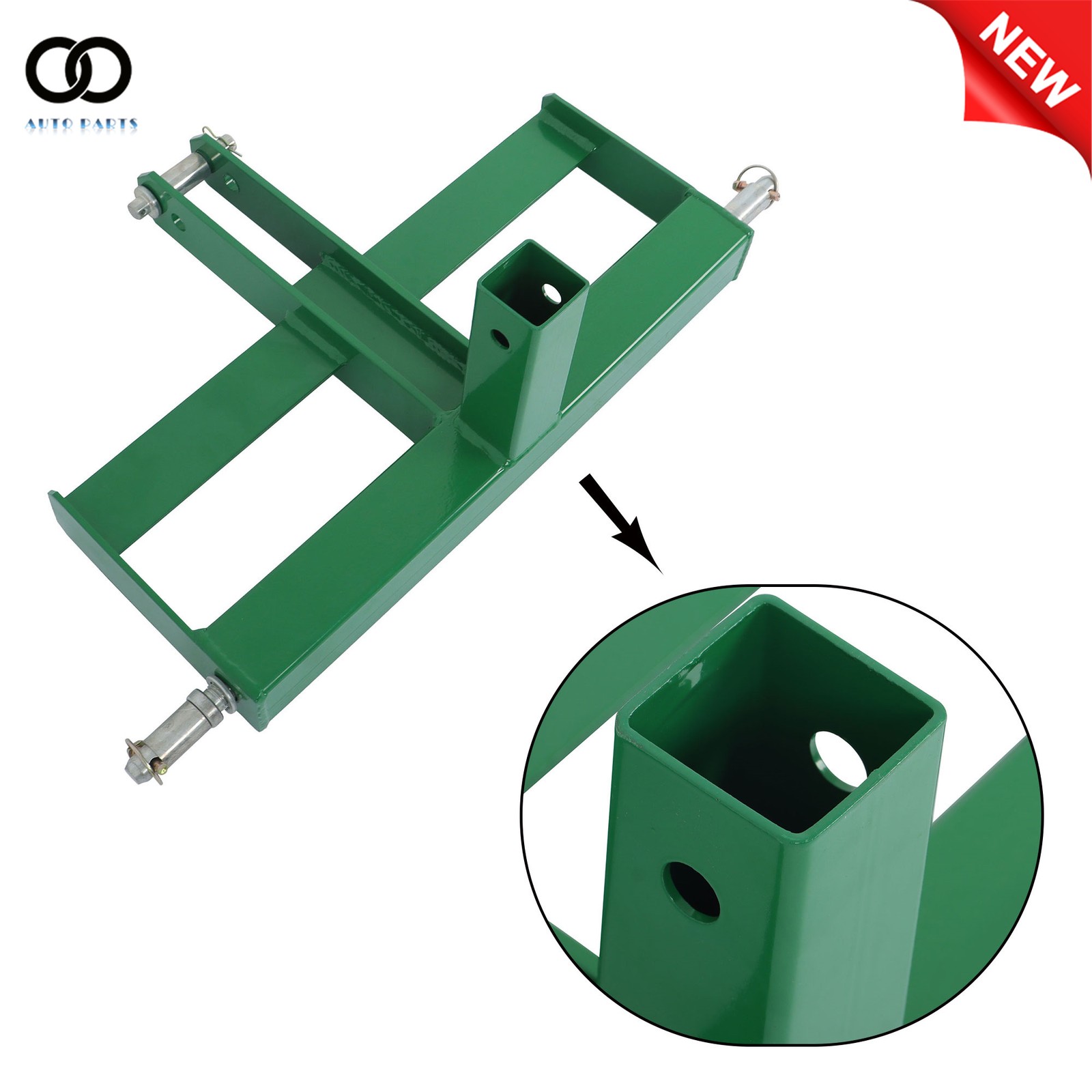 2" Receiver Hitch Drawbar W/Suitcase Weight Brackets Tractor for CAT 1