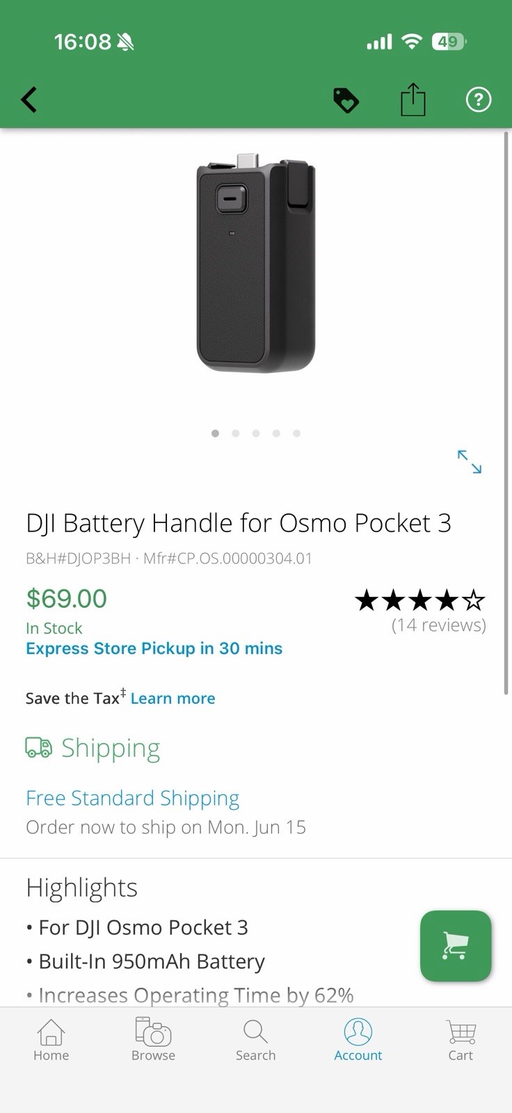 DJI Osmo Pocket 3 And Movmax Blade Arm