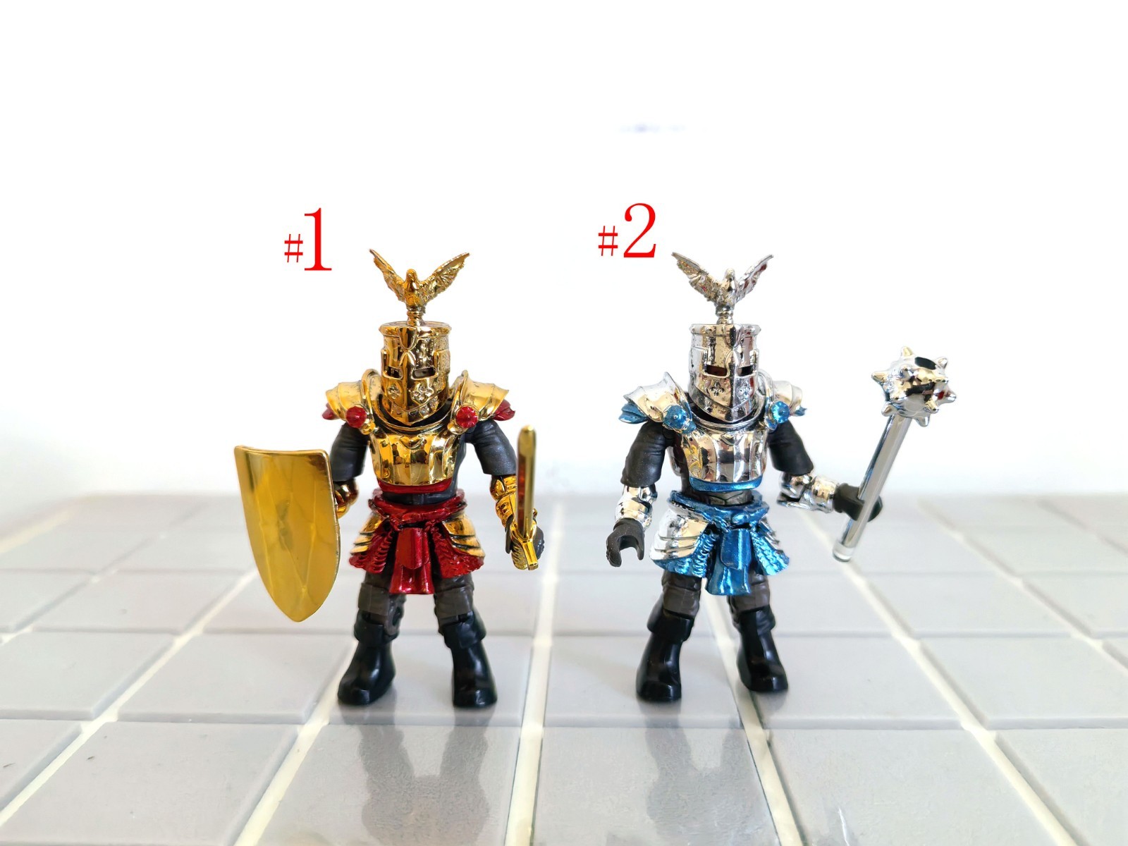 Mega Construx Middle Ages Knights,  Customized electroplated, select