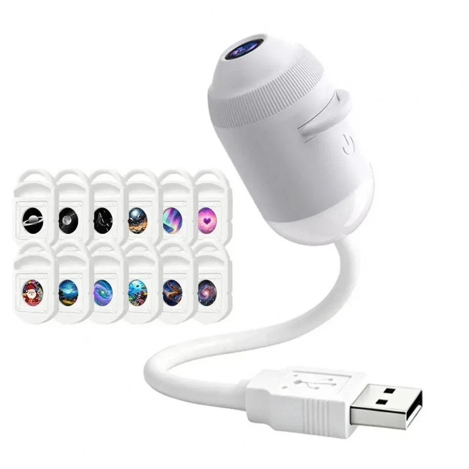 HD Smart Dynamic 5D Holographic Night Light Projector, 2-in-1 Galaxy Star