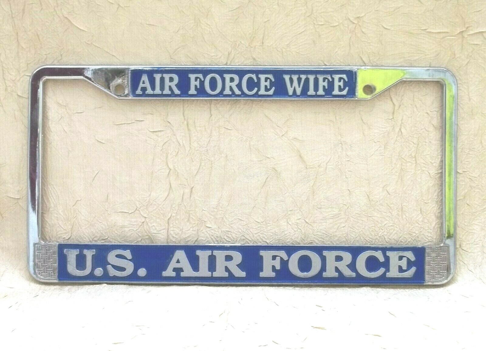 United States Air Force Wife Metal Car Tag License Frame USAF