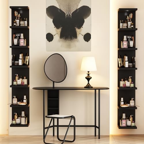 Versatile Wall Shelf Unit,Lack Wall Shelf,Display Floating Shelf 7 Tier Black