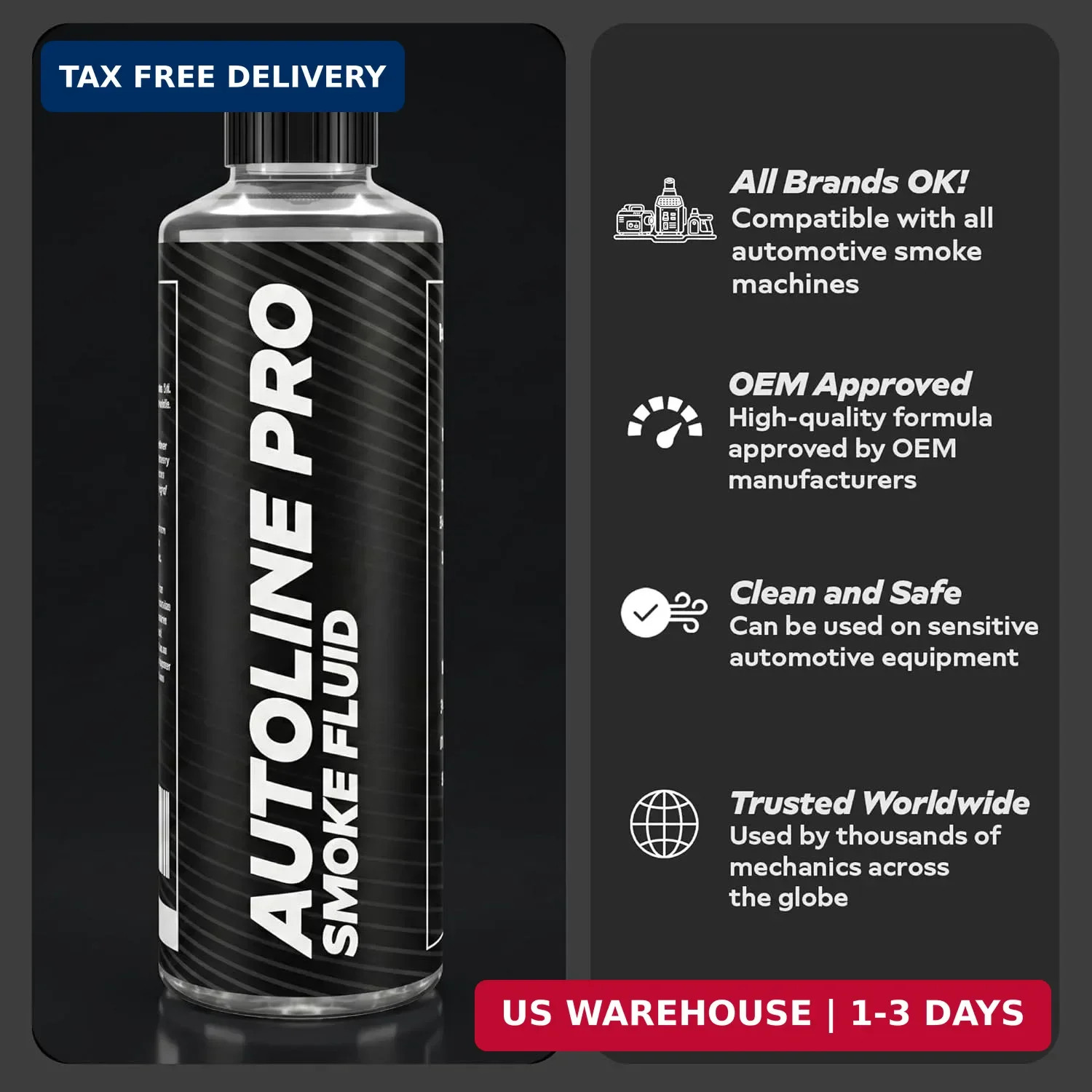 AutoLine Pro Automotive Best Ranked Clean & High-Density Smoke Fluid Solution fo