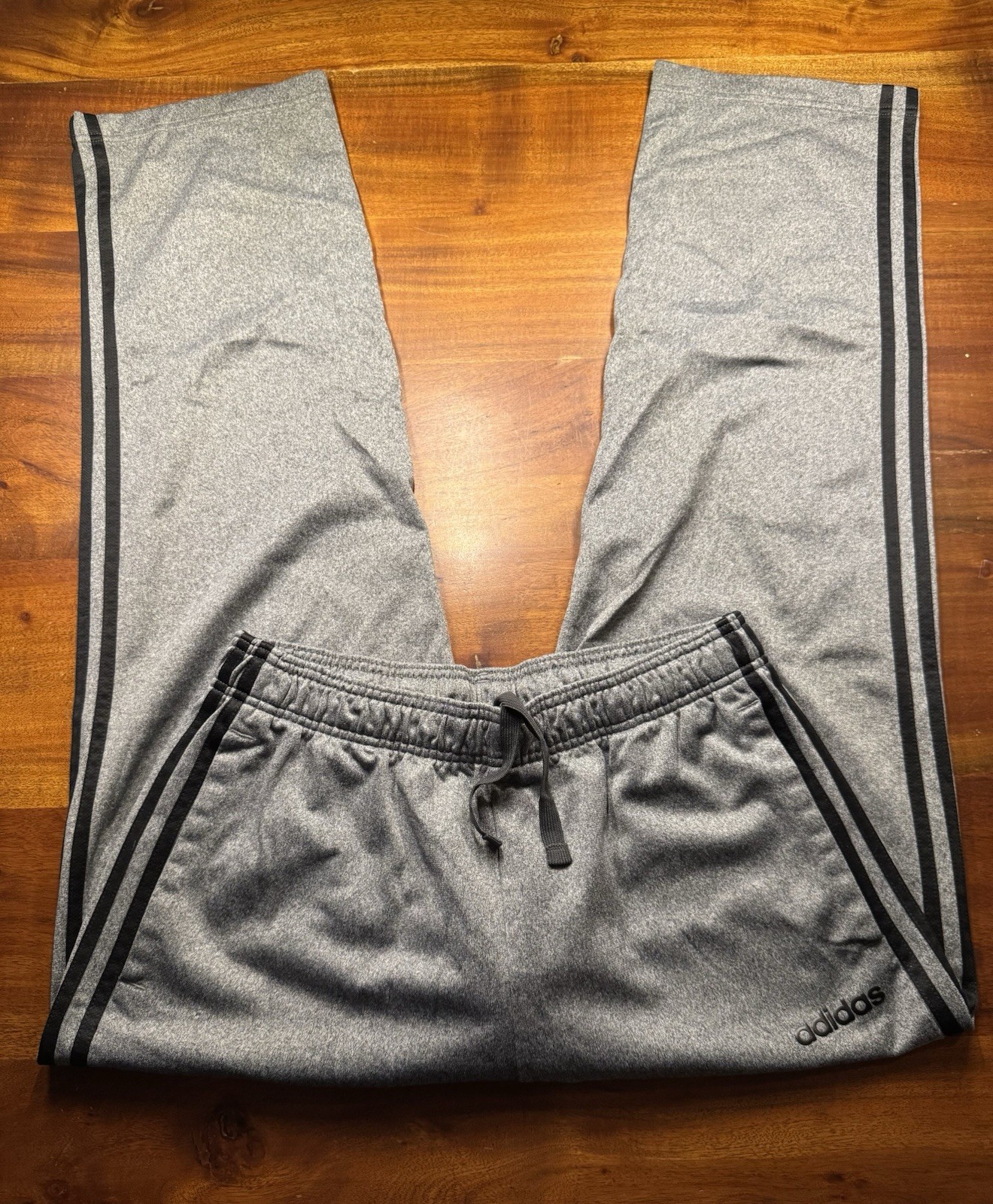 Adidas Mens Gray Pull On Straight Leg Athletic Casual Sweatpants Sz M