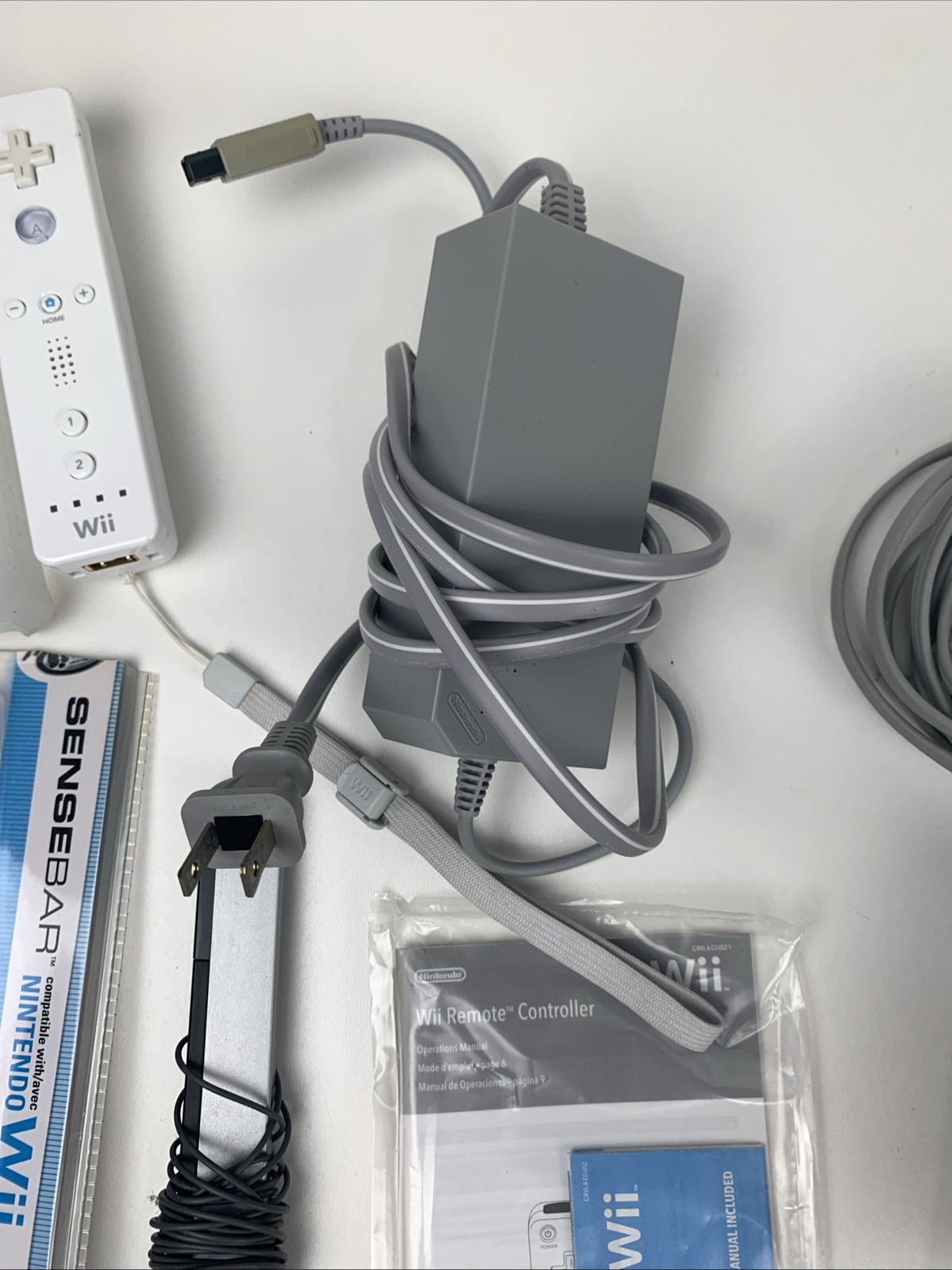 Lot of Nintendo Wii Accessories - Controllers Sensor Bars Power Cable- See Photo