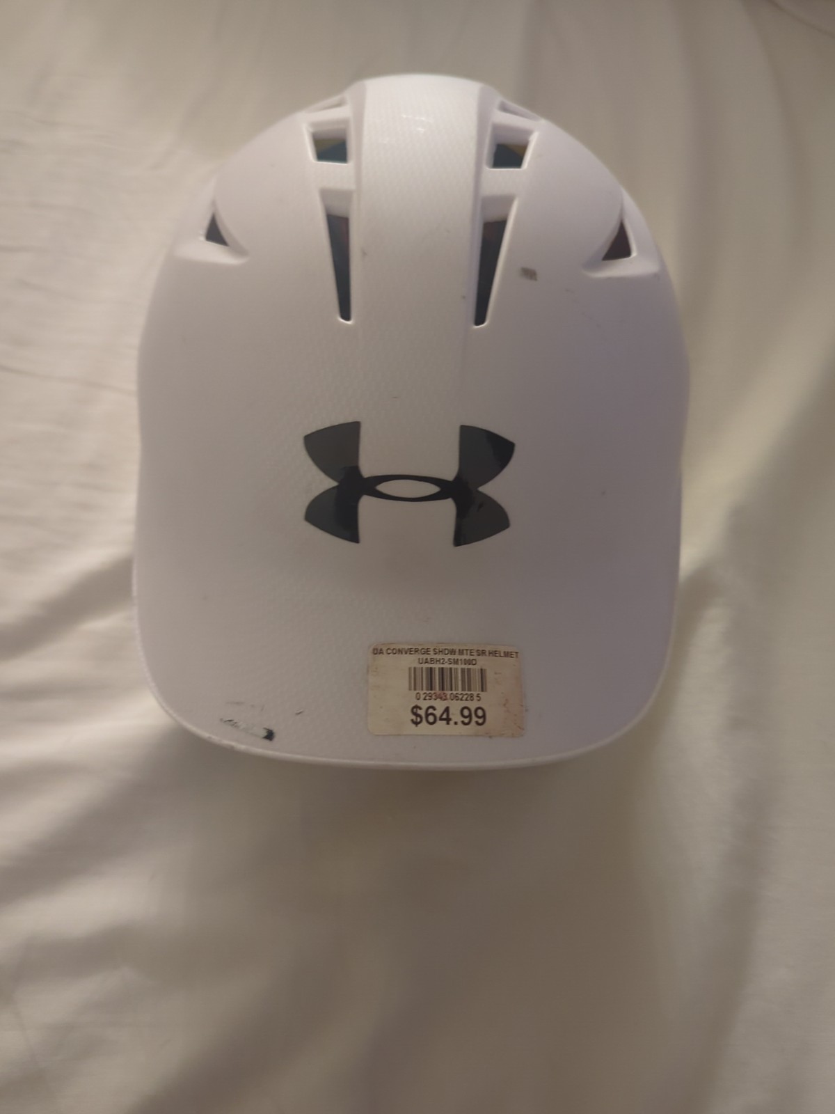 Under Armour Senior Converge Shadow Matte Batting Helmet, white Adult 6.5 -7.5