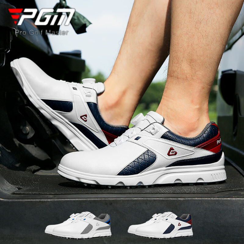 PGM Men Skid-proof Quick-Lacing Golf Shoes Male Waterproof Sports Trainers 39-45