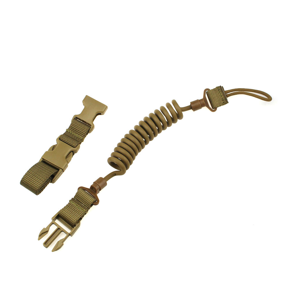 Tactical Secure Lanyard Spring Pistol Gun Sling Practical Security Leash
