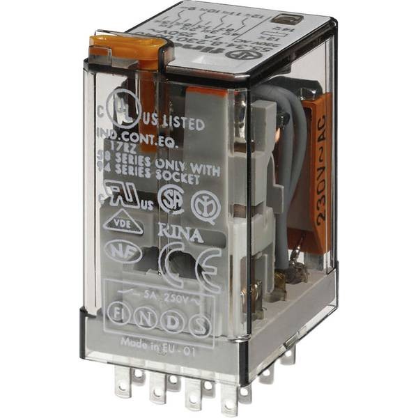 Finder 55.34.8.230.5000 230V/AC Plug-in Relay 7A 4 Exchanges 1pc