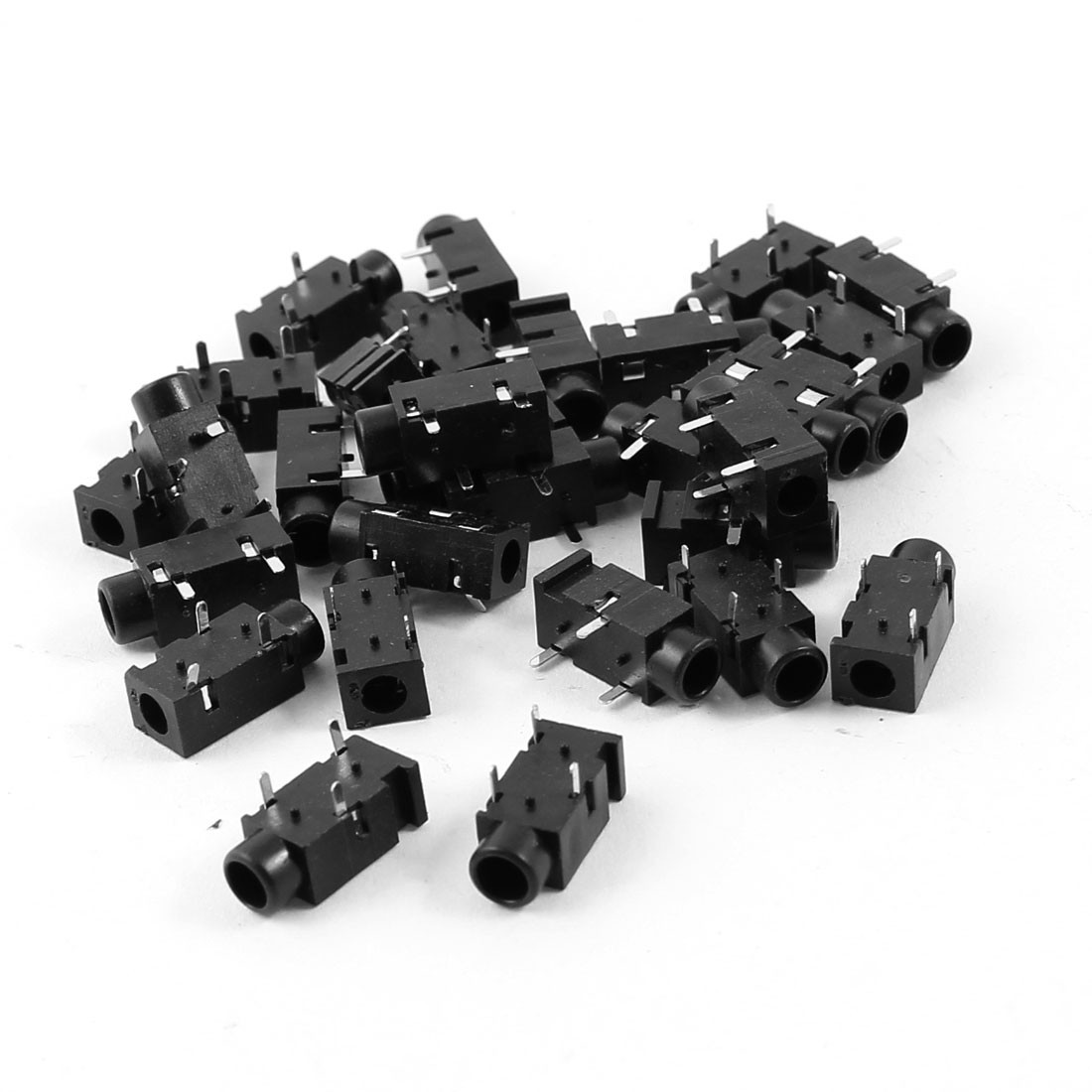 Earphone PCB Mount 3 Pin 3.5mm Stereo Jack Socket Female Connector 30 Pcs