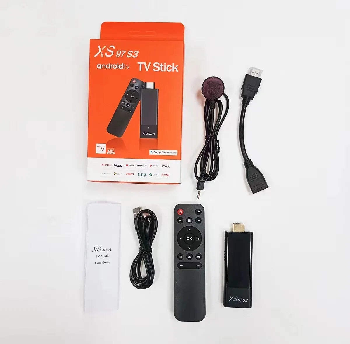 Android TV Streaming Stick with Voice Remote H.265 HEVC