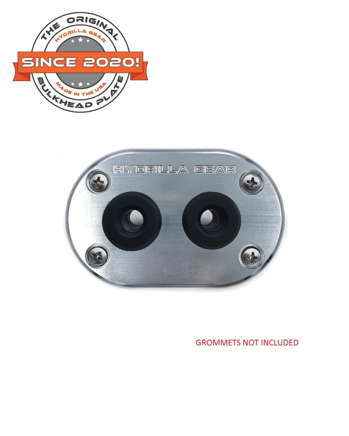 Hydrilla Gear's Bulkhead Plate - Minn Kota Raptor, Silver