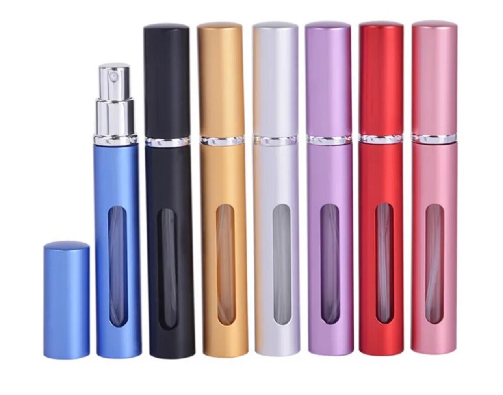7 Pack 10ml Perfume Atomizer Bottles Refillable Travel Spray Pump Set Leakproof
