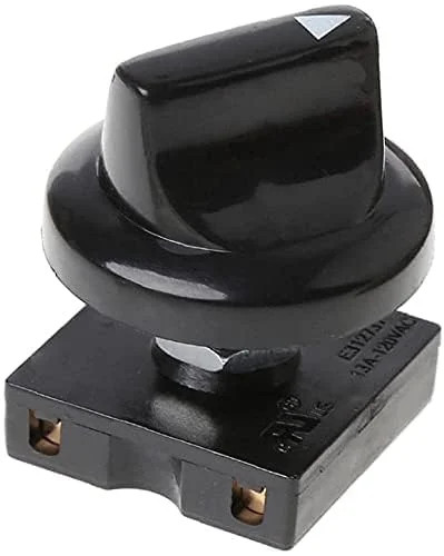 Black Fan Rotary Switch 4 Position 3 Speed Selector Switch Governor with Button