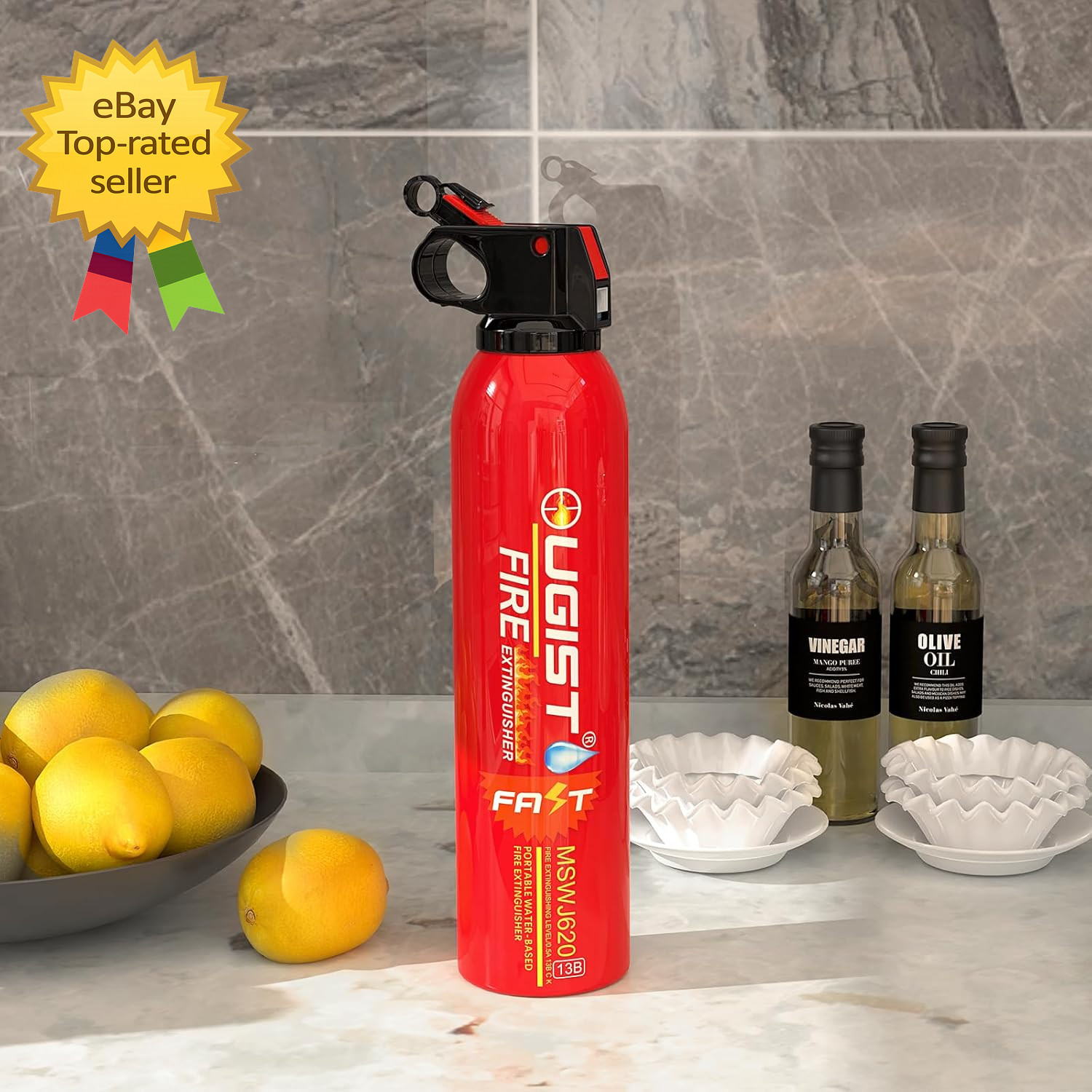 Small Portable Fire Extinguisher for Home and Kitchen 21Oz Each 1 Pack Water Ba