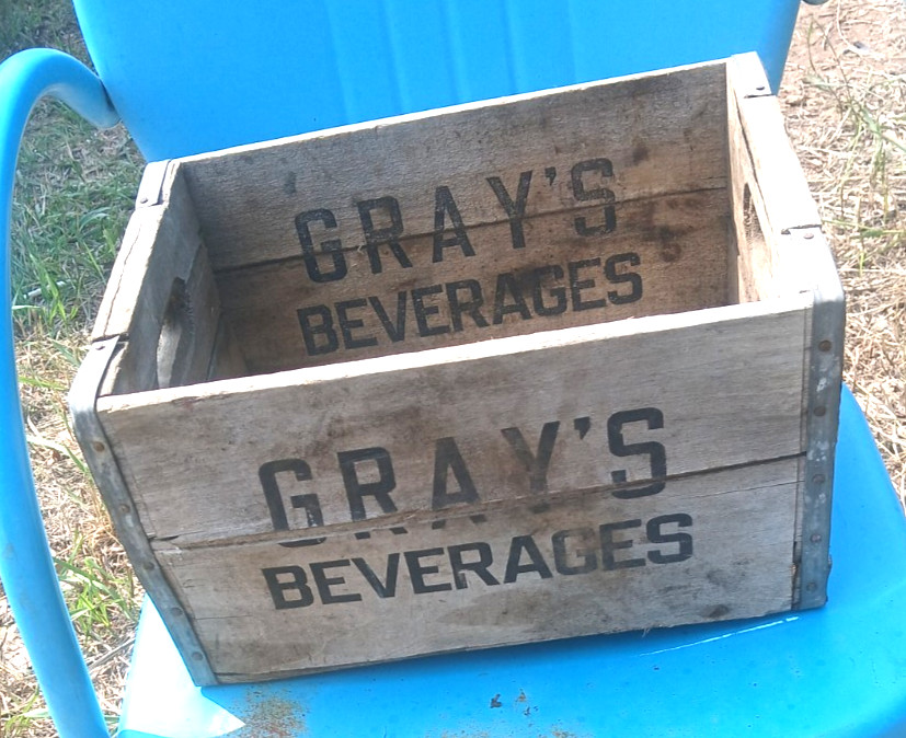 Vintage Wooden Soda Beer Crate Charles Gray Beverage Janesville Wisconsin Box