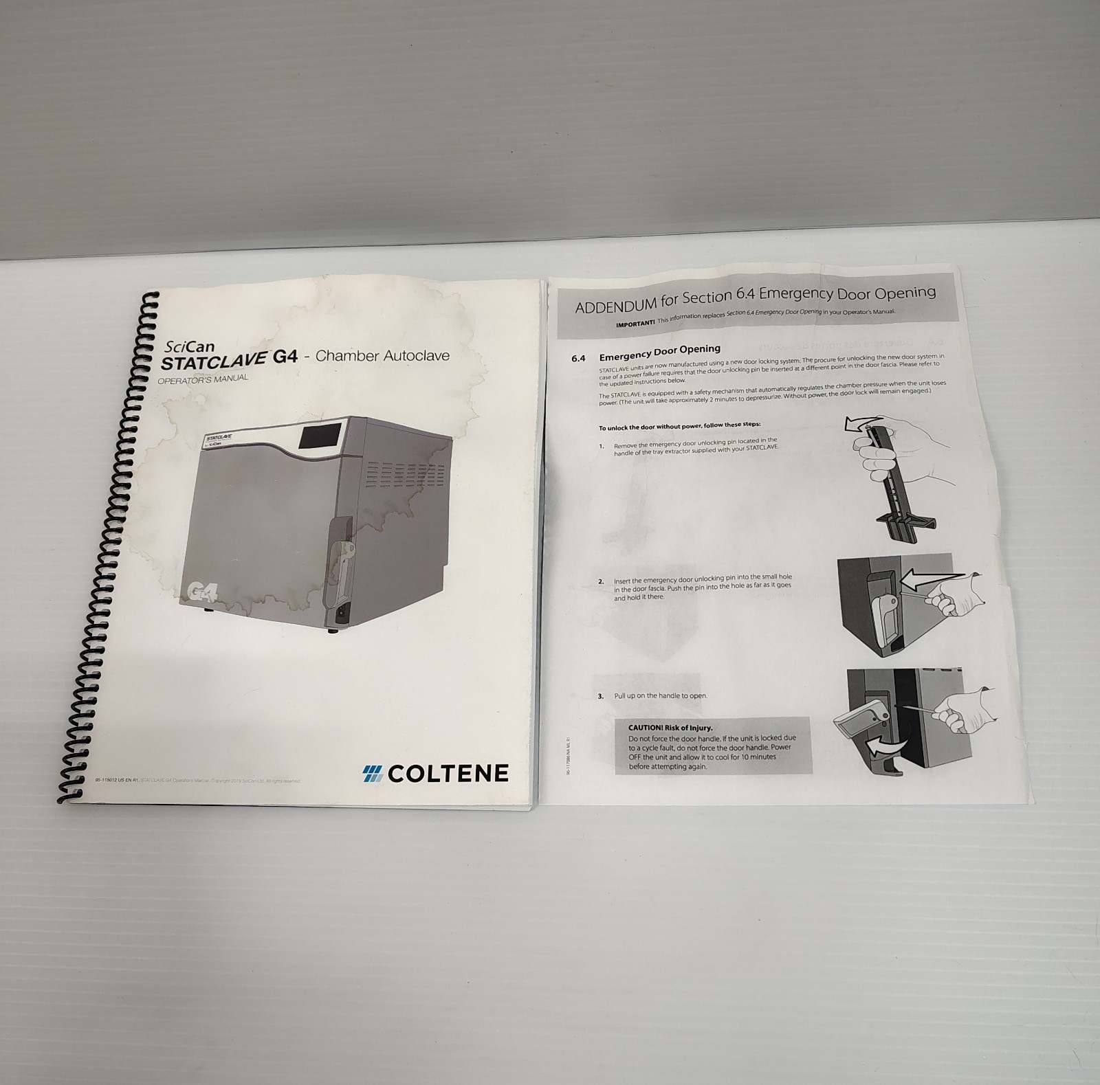 SciCan Statclave G4 Replacement/Spare 63 Page Operator's Manual