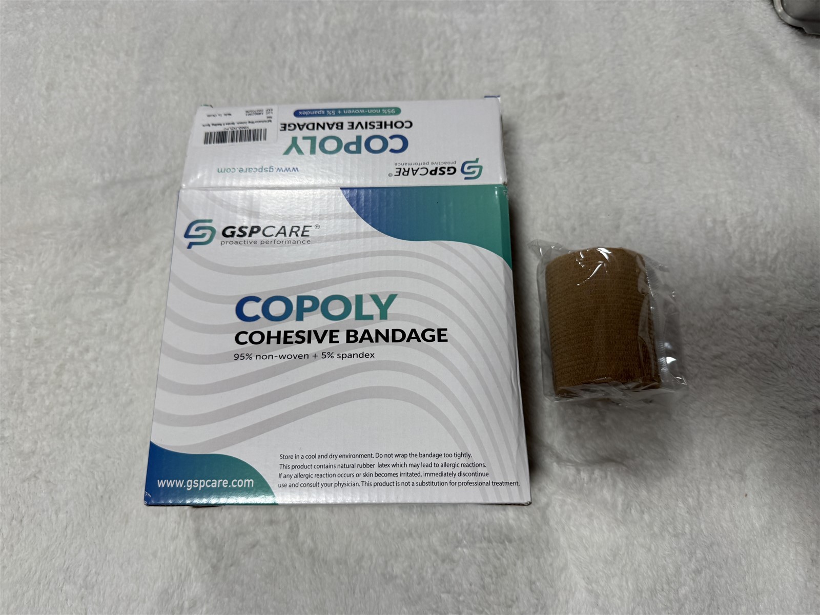 BOX OF 6 SELF ADHESIVE WRAP COPOLY COHESIVE BANDAGE 3"x14.8' PER ROLL
