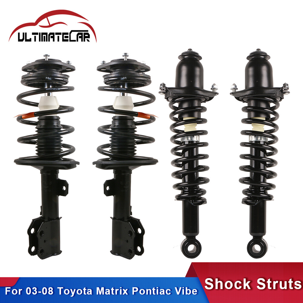 Set 4 Front+Rear Quick Shock Struts For 2003-2008 Toyota Matrix Pontiac Vibe FWD