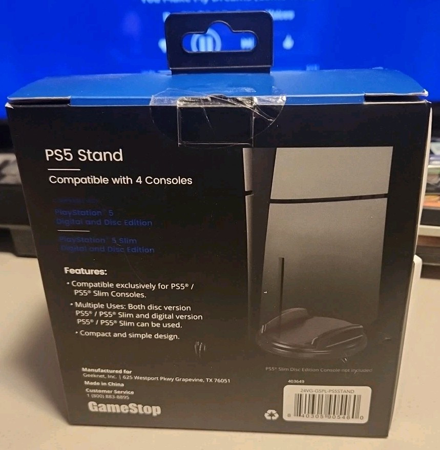 PS5 Console Stand - Compatible With PlayStation 5 Digital, Disc, Slim, Original
