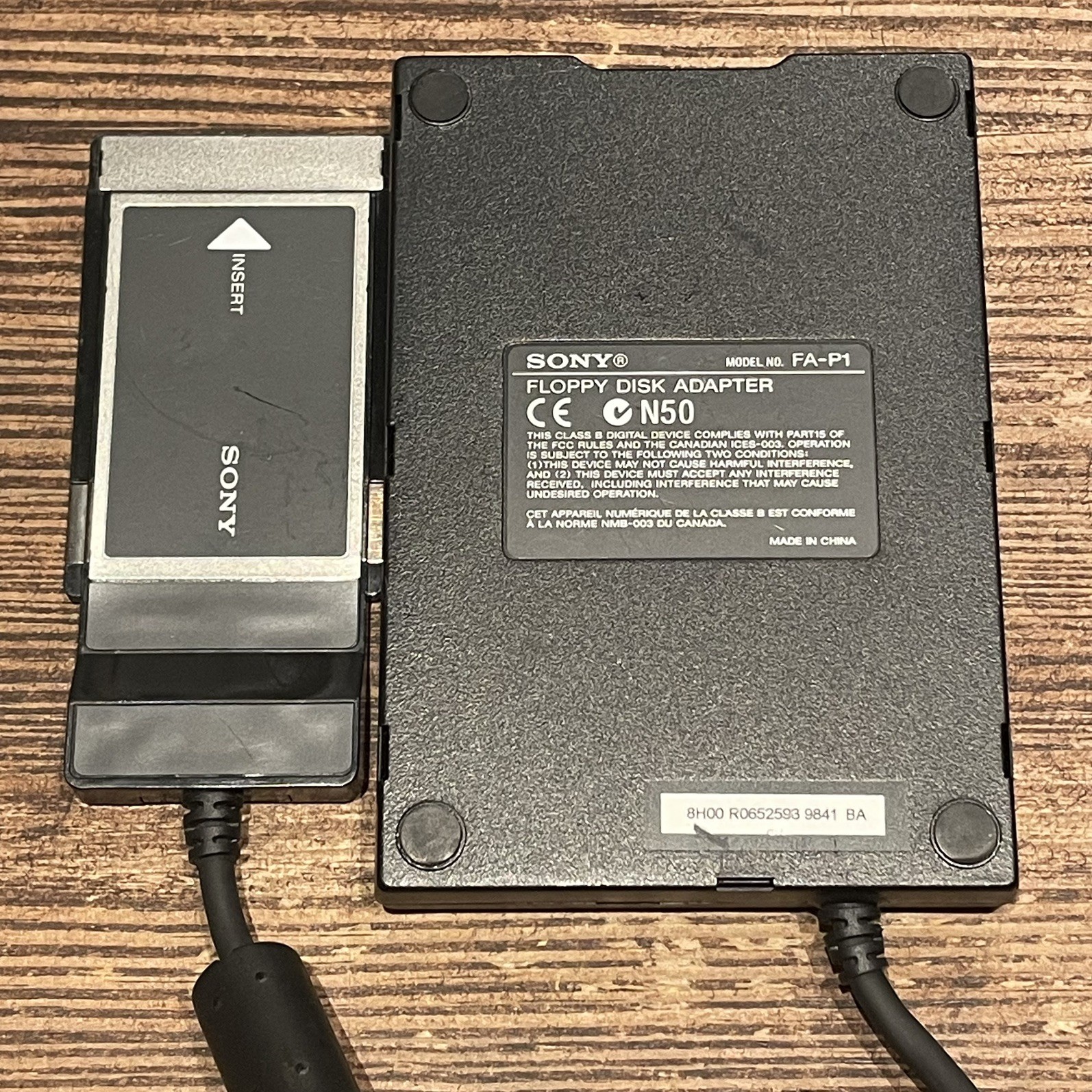 Sony FA-P1 External Floppy Disk Drive With PCMCIA Adapter