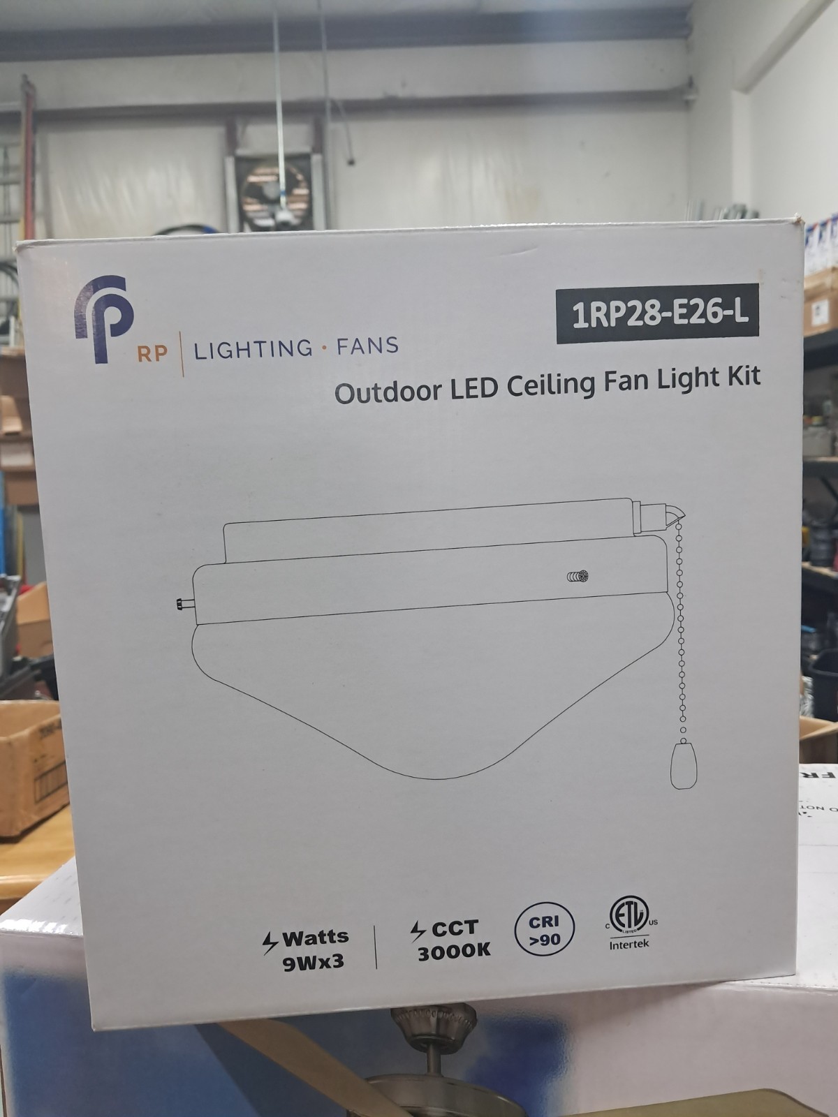 Ceiling Fan 52” + Lighting Kit RP MODEL 1052 White