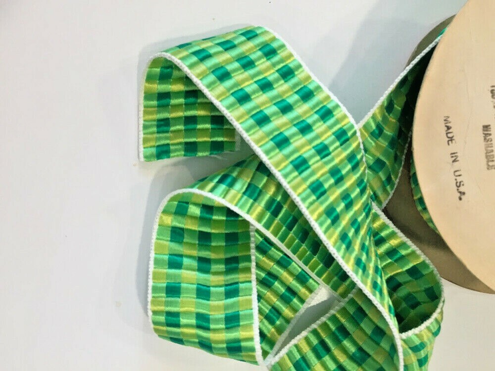 Vintage Ribbon for Sewing | Crafts, Reversible, Washable - 1 yd L  x 1-3/8 " W