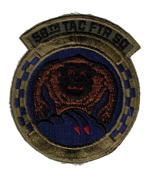 U.S. Air Force 58th Tactical Fighter Squadron Sleeve Patch