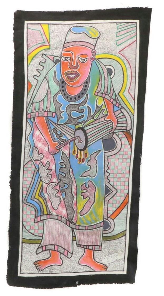 KAYODE BURAIMOH Figure Mixed Media Art 2017 * Nigerian