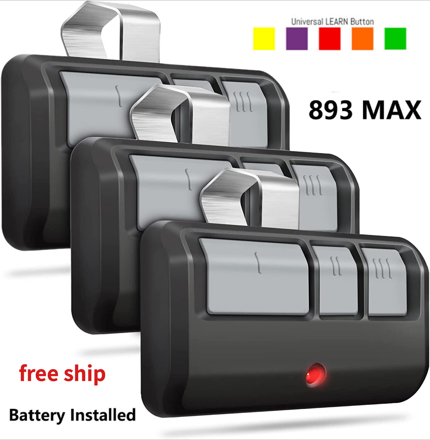 2P 893LM For LiftMaster Remote Transmitter Garage Door Security+ 2.0 Learn New🟢