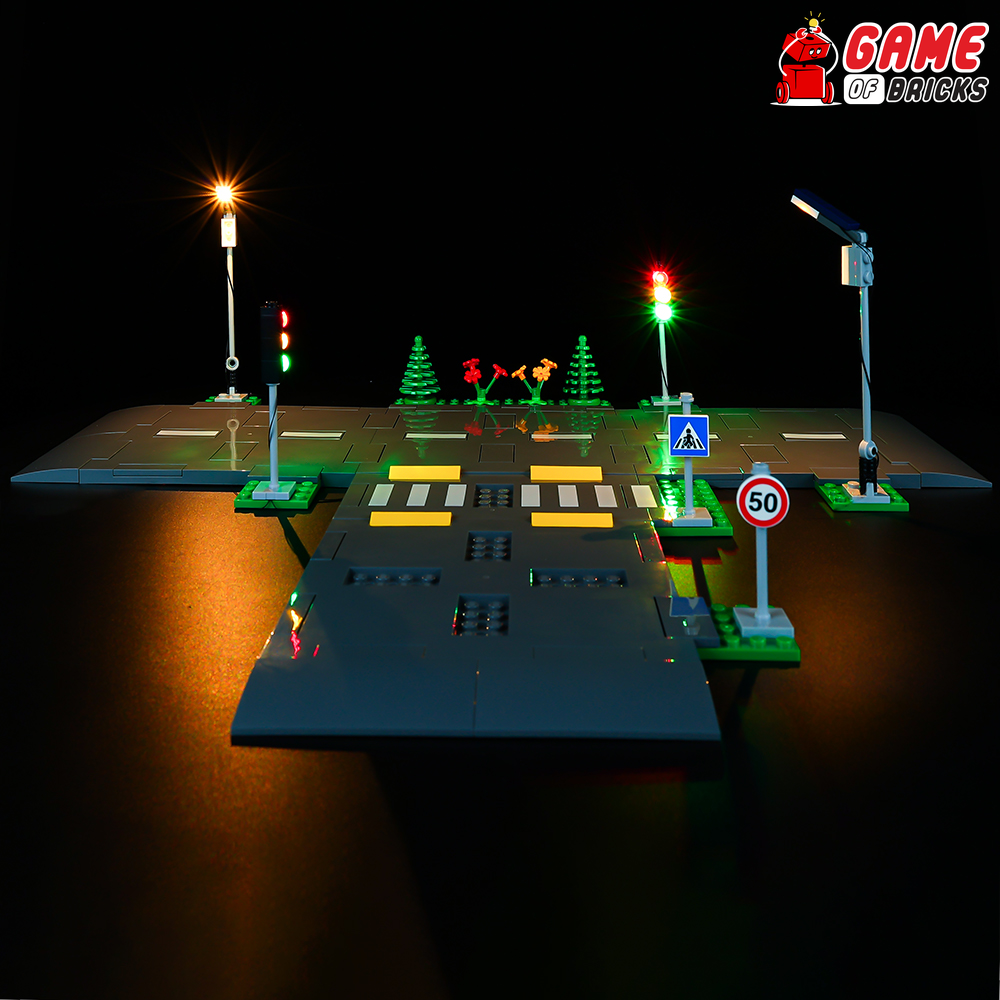 LED Light Kit for Road Plates - Compatible with LEGO® 60304 set