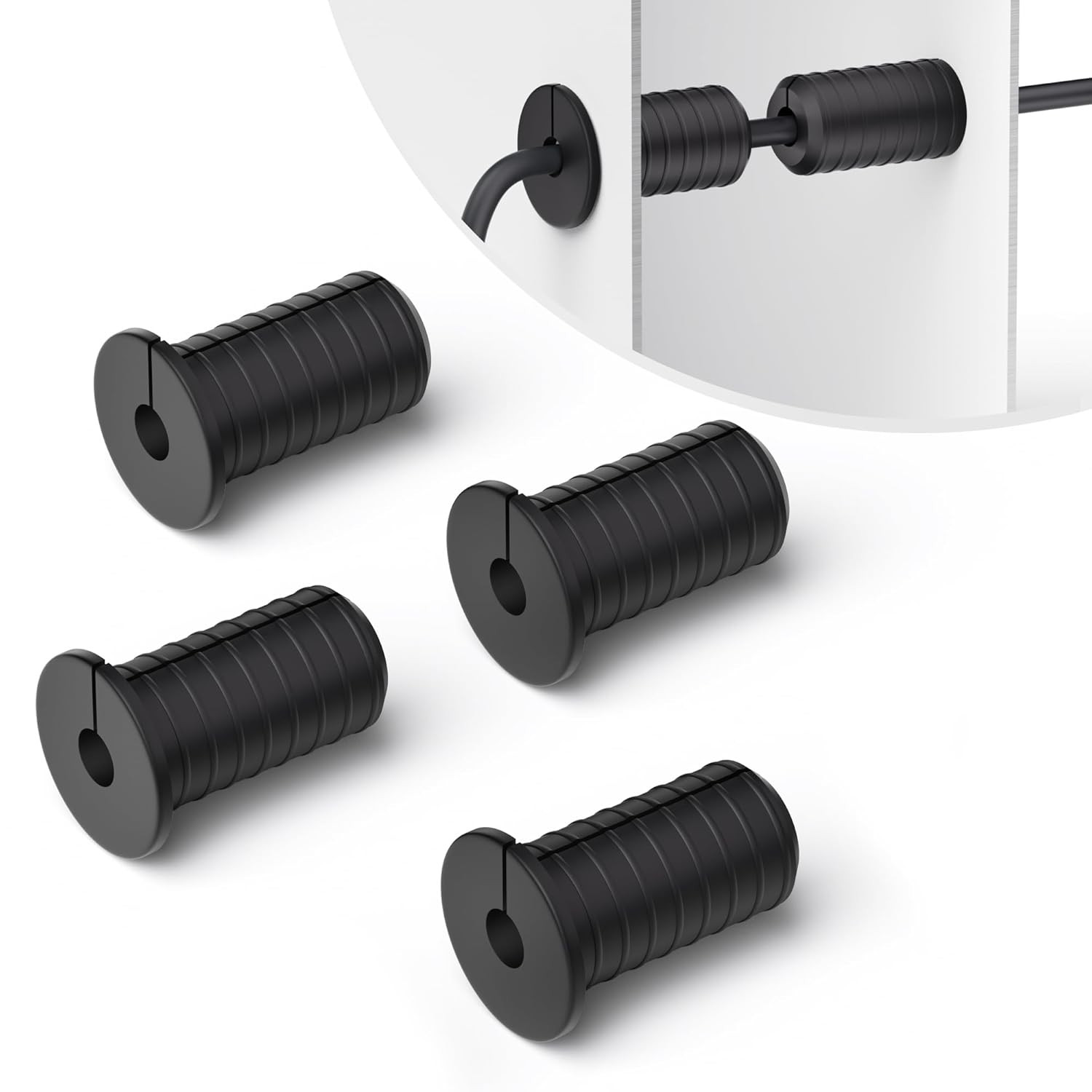 4 PCS 3/4 Inch Starlink Cable Grommet Black Wall Grommets for Cables 3/4 Inch St