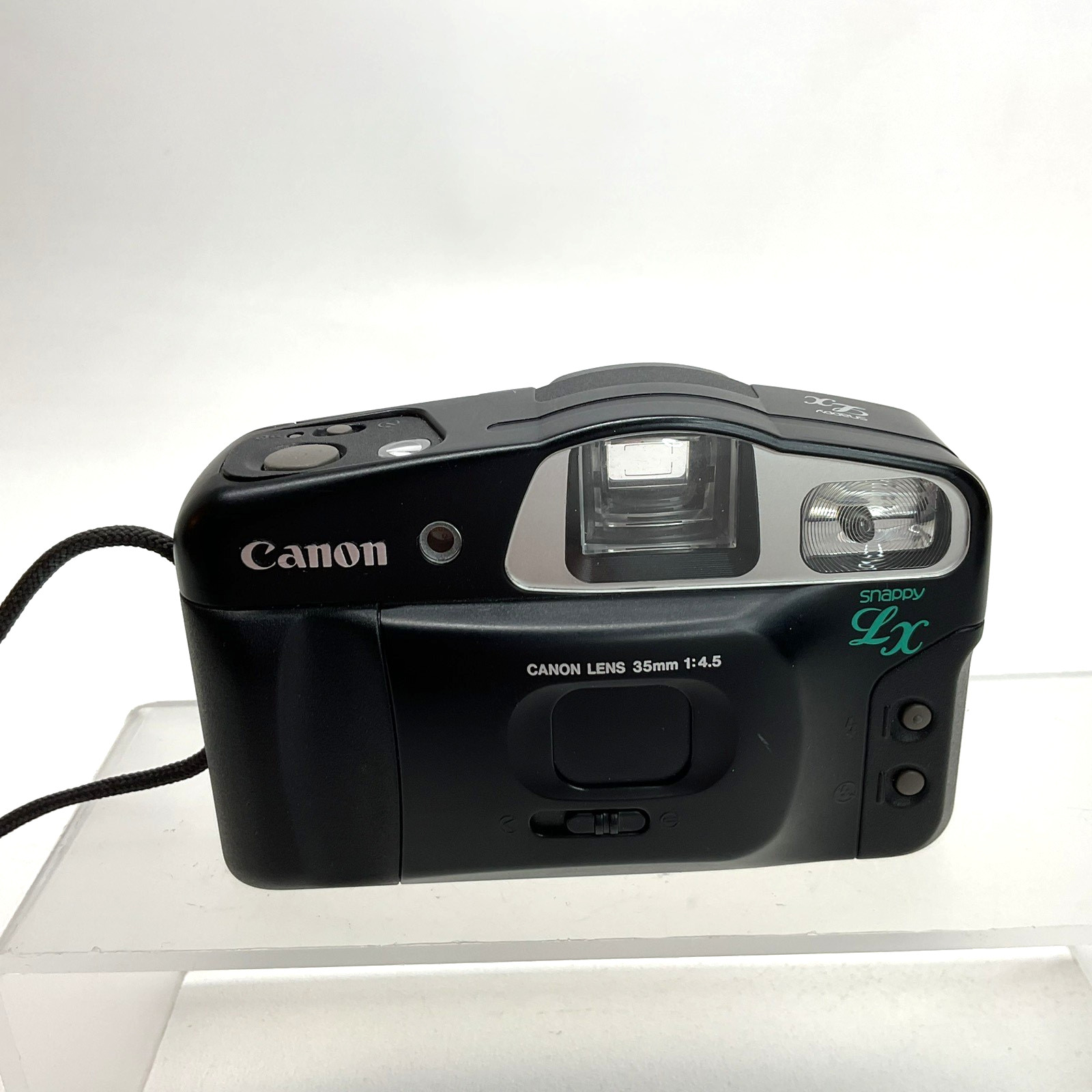 Black Canon Snappy LX 35mm Point & Shoot Film Camera Vintage Battery Tested