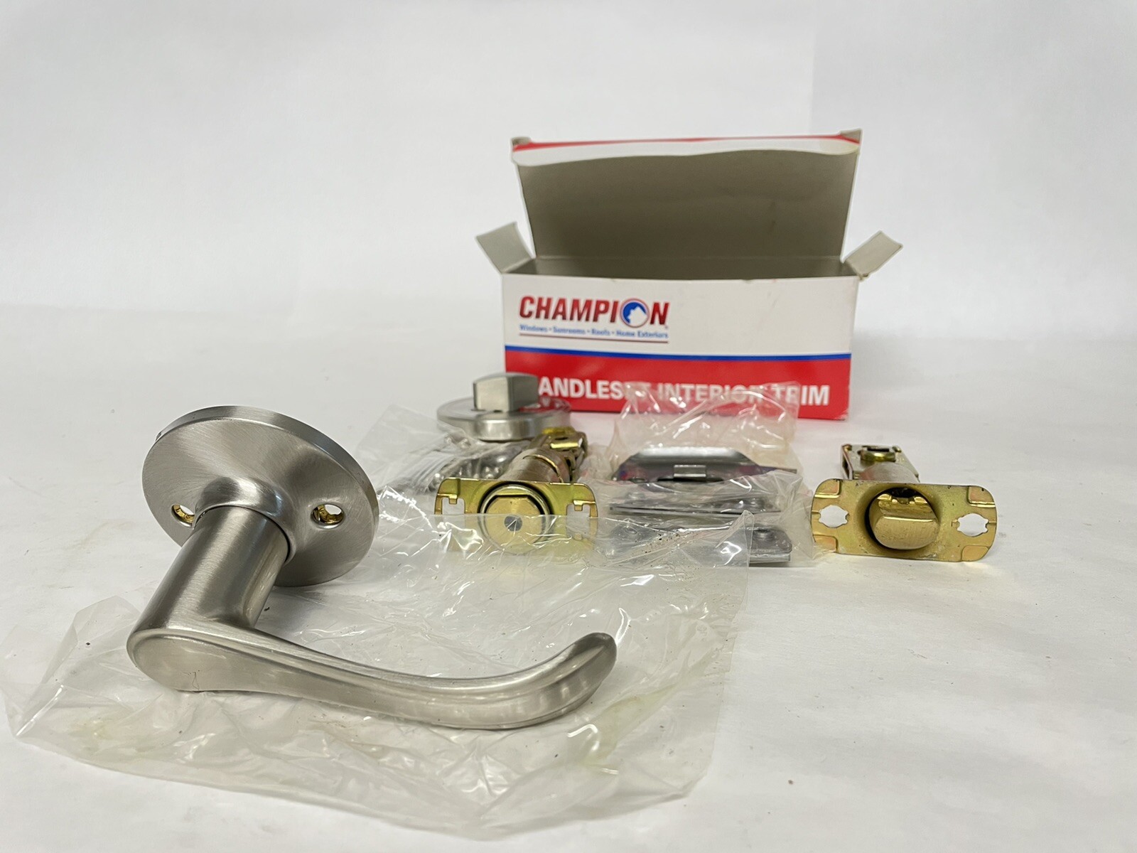 Champion Interior Trim Entry Lever Handleset Satin Nickel Free Ship