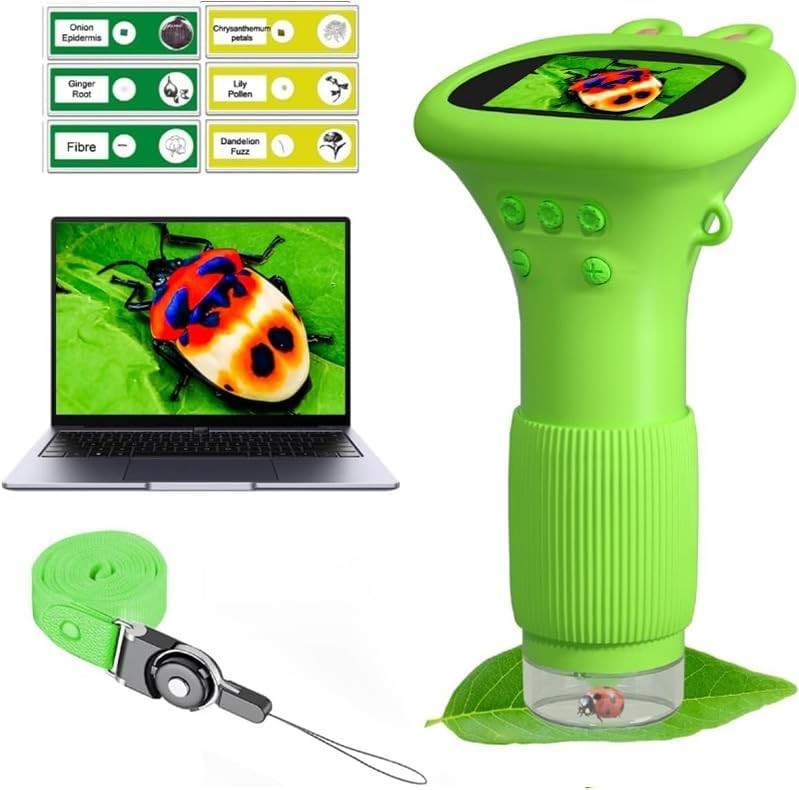 Kids Microscope Pocket Microscope -1000X Portable Microscope for Kid | Photo ...