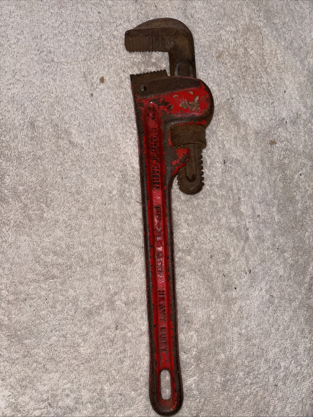 Vintage Craftsman Extra Strong Pipe Wrench No.55877.   14 Inch