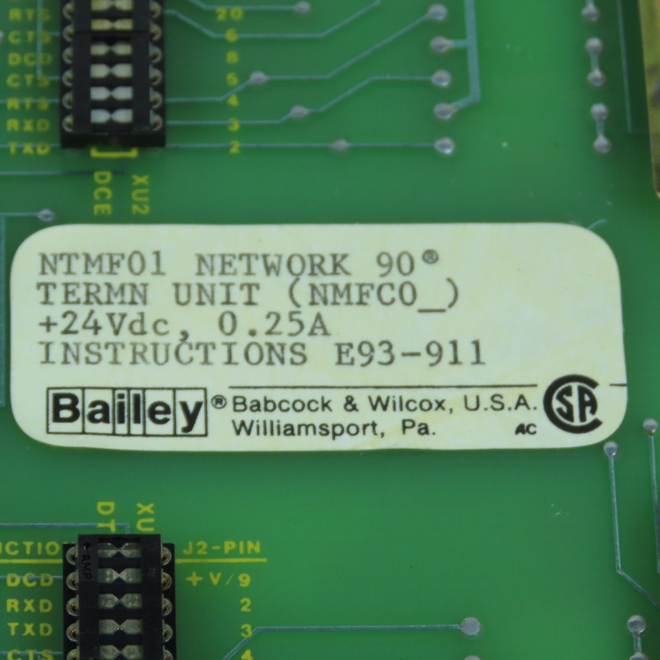 Bailey 6635336E1 NTMF01 Network 90 Termination Unit +24VDC