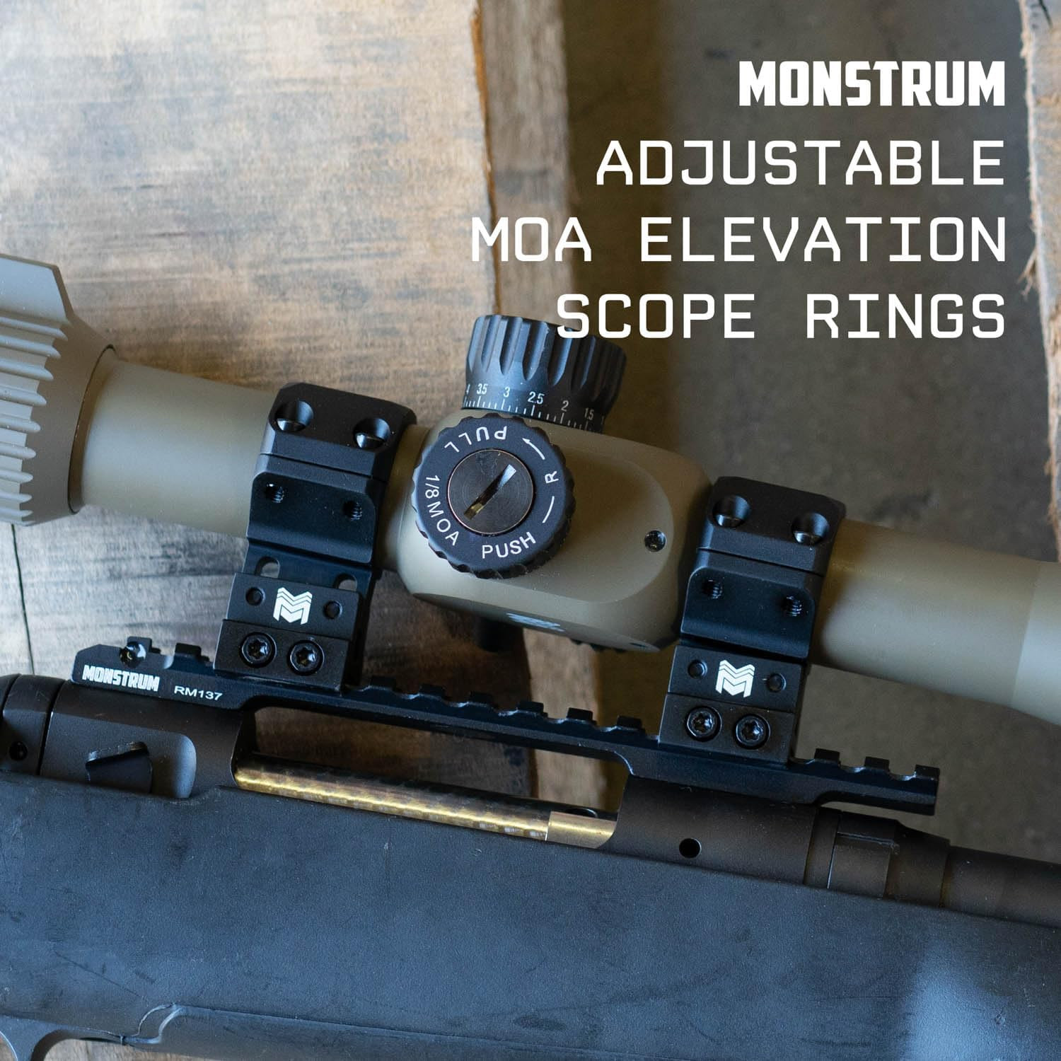 Adjustable Height Picatinny Scope Rings with 30mm and 1-inch Inserts