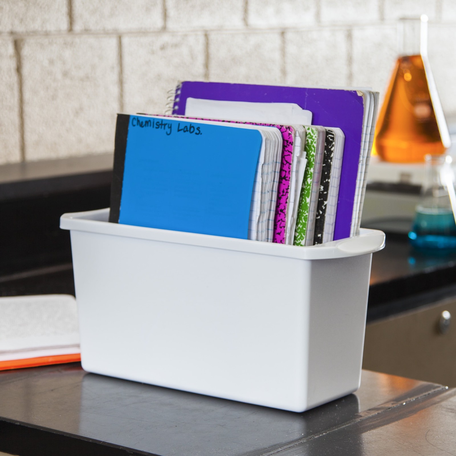 (6 pack) Sterilite Ice Cube Bin, Narrow Design, Space-efficient, White
