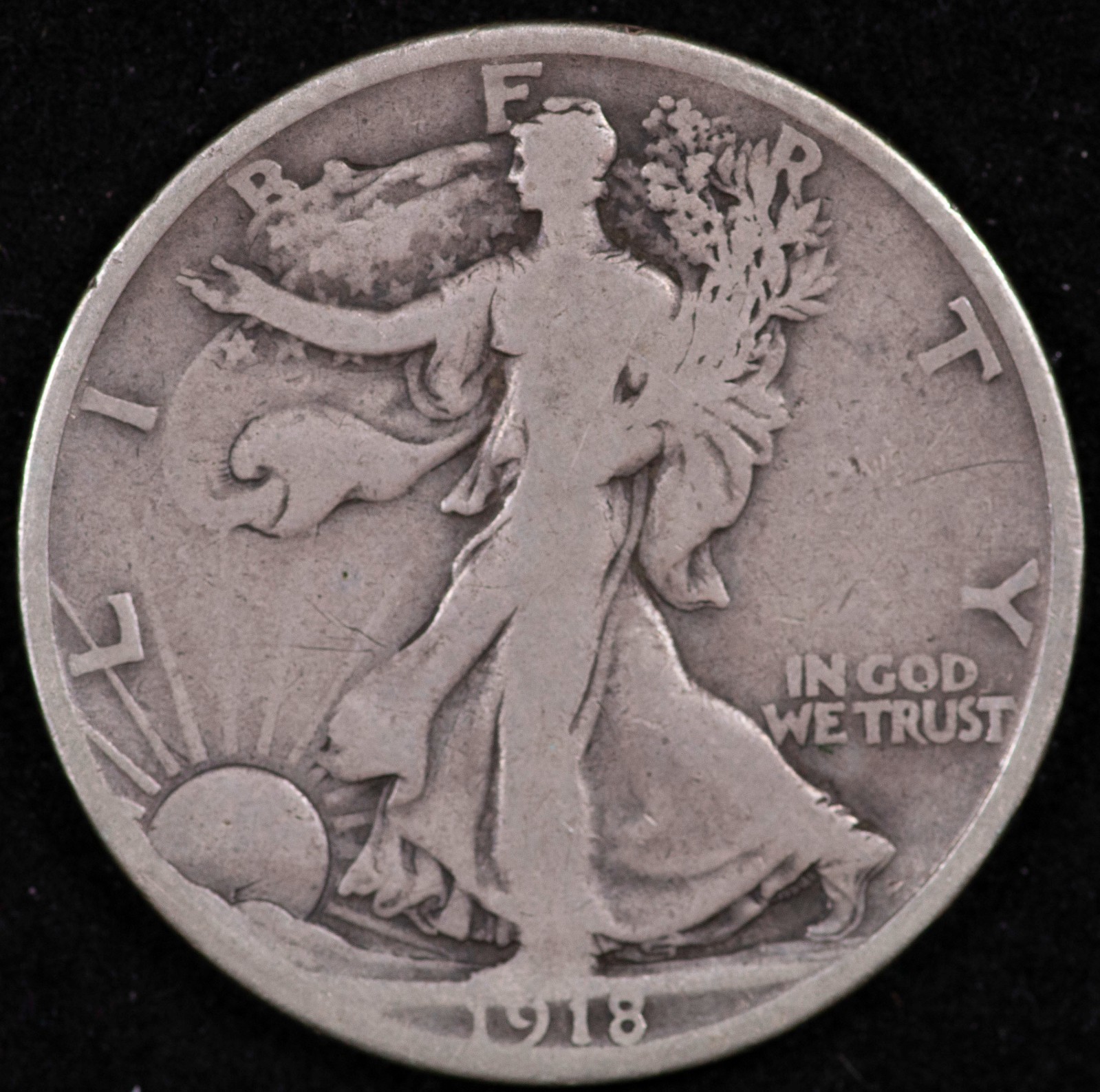 1918-S LIBERTY WALKING HALF DOLLAR