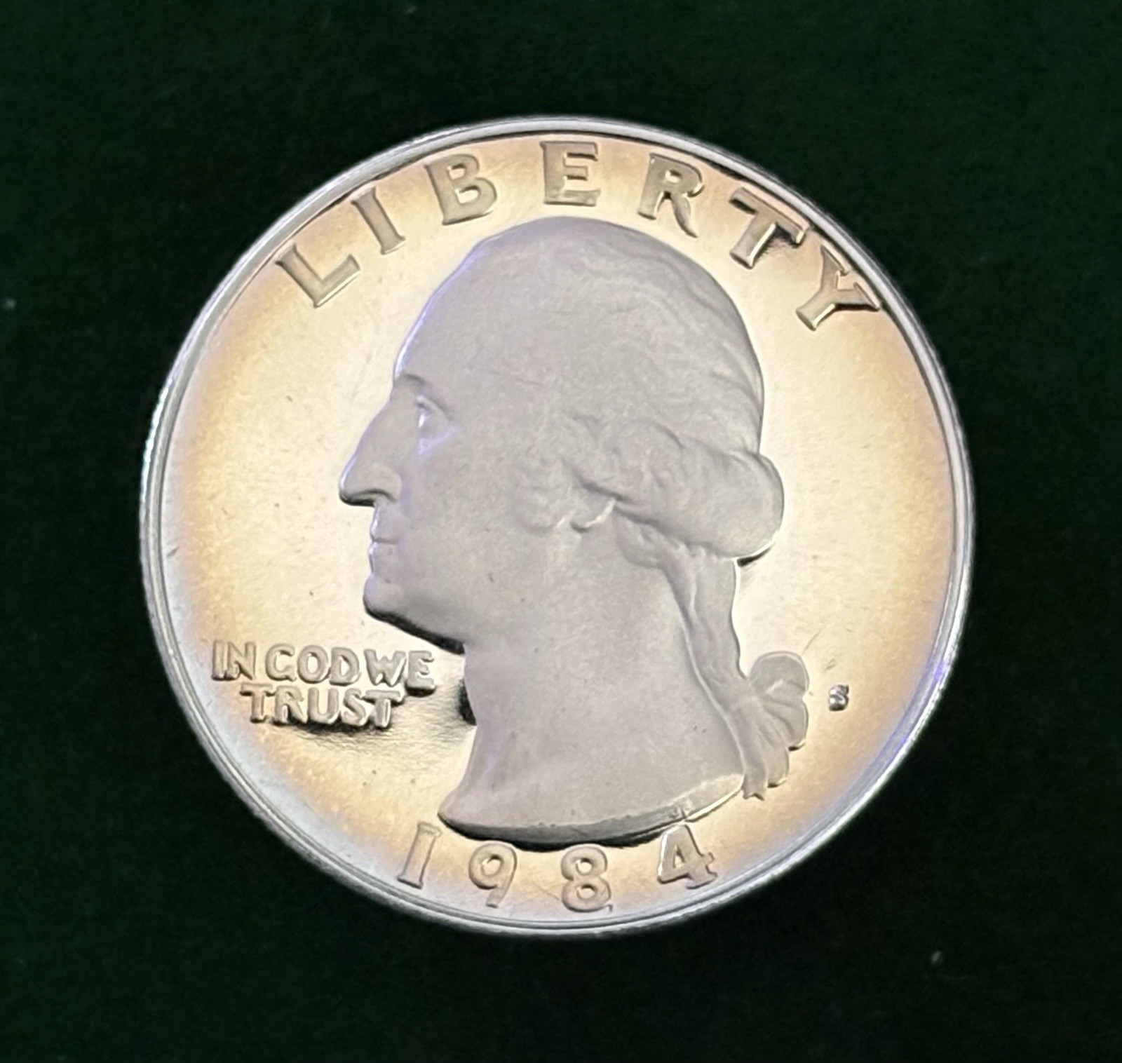 1984-S Washington Quarter Proof Cameo Excellent Condition Some Toning