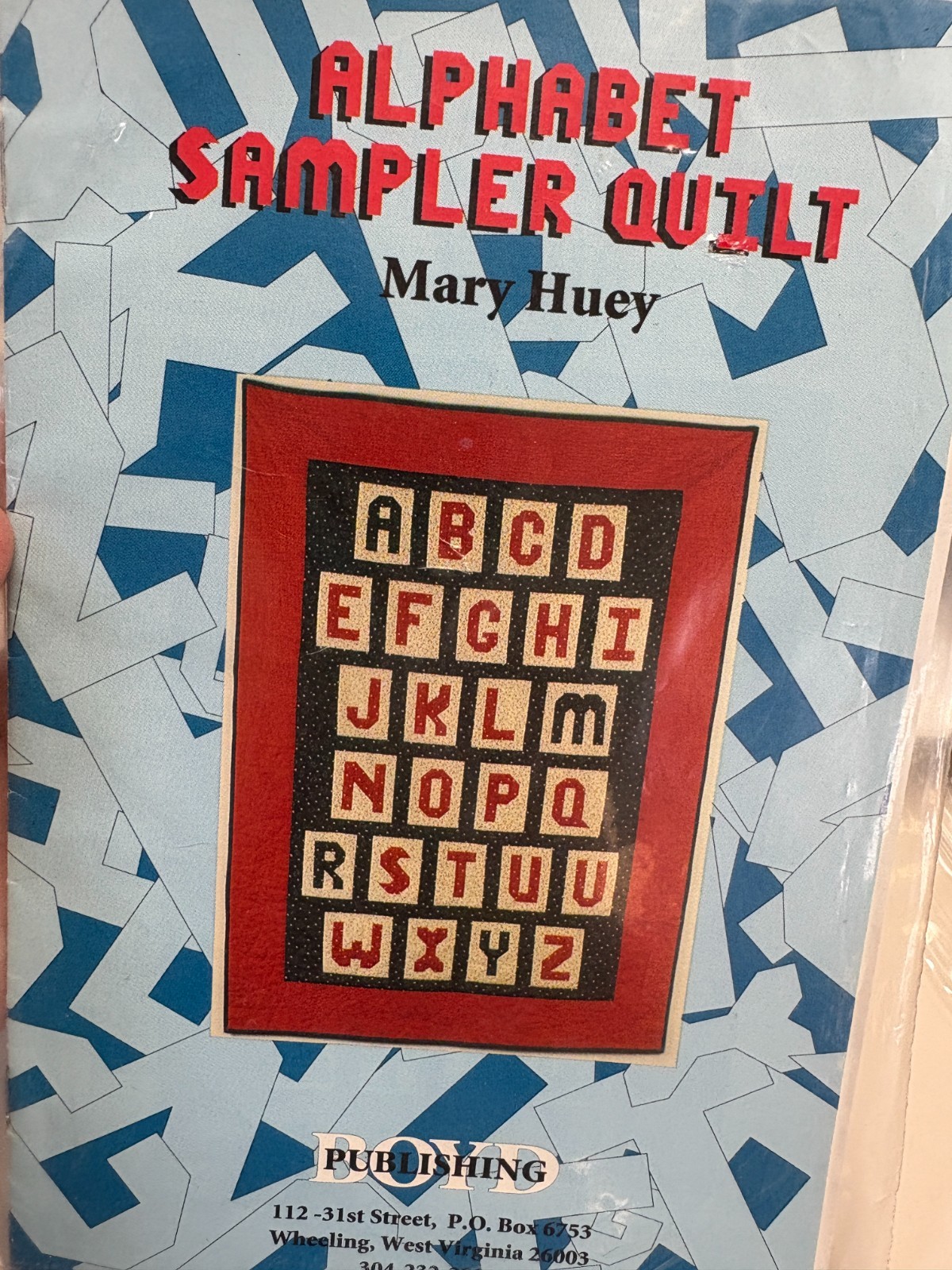 ALPHABET SAMPLER QUILT Pattern, Pieced Alphabet quilt, 4 sizes