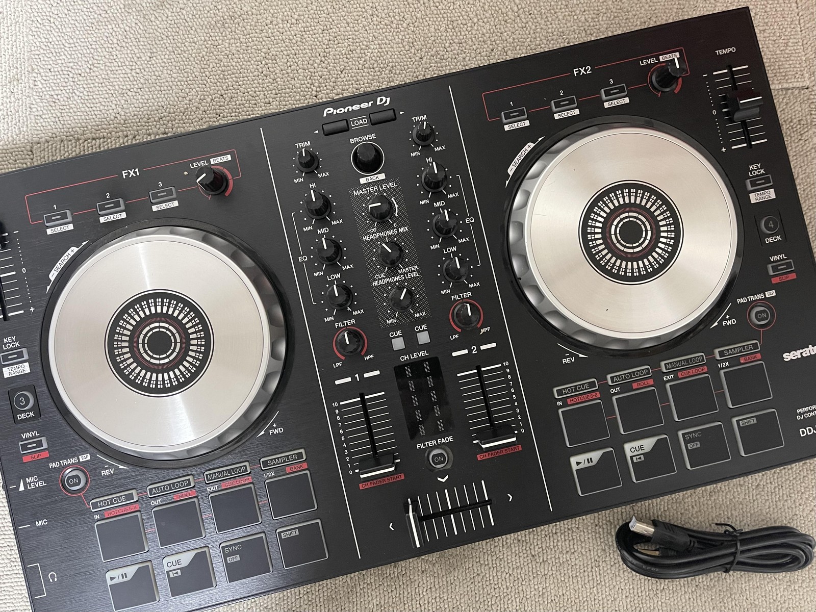 Pioneer DJ DDJ-SB2 Performance DJ Controller 2-Channel Serato USB Black Tested