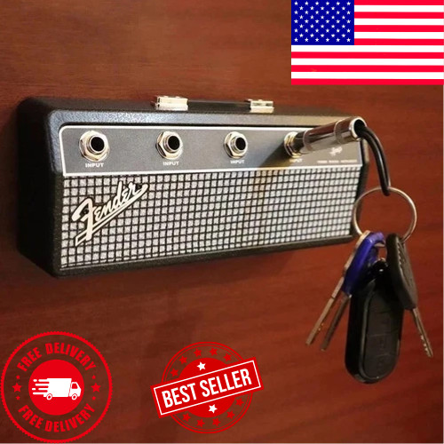 Fender Jack Rack Key Holder  Includes 4 Keychain - USA Seller