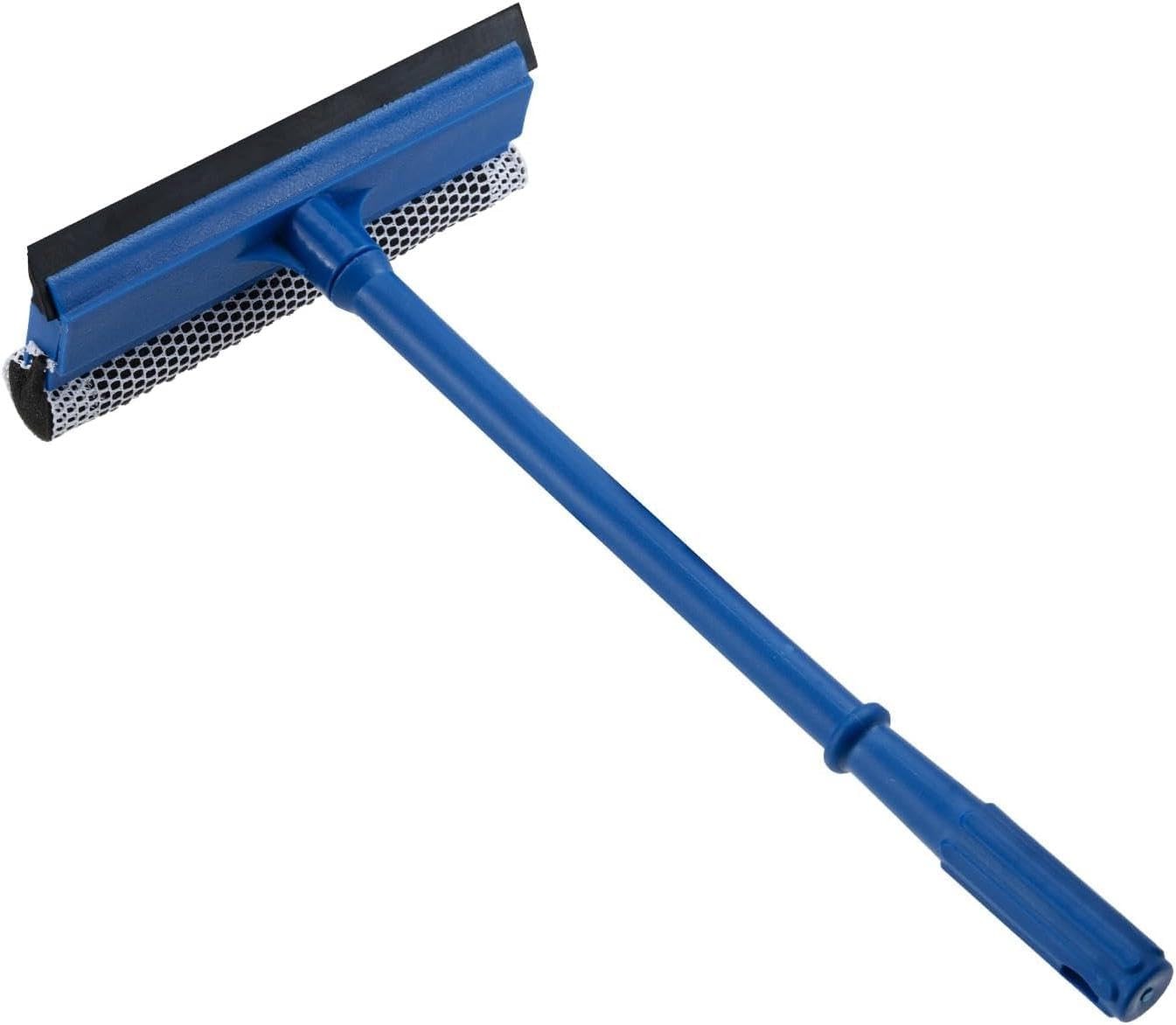 15.9" Window Squeegee for Car,2-in-1 Cleaner with Long Stainless Blue