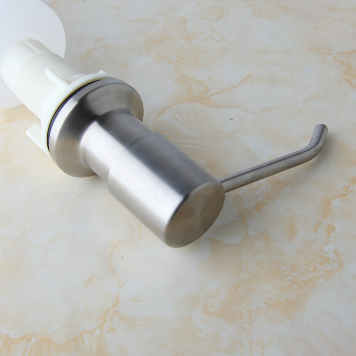 Deck Mounted Brushed Nickel Liquid Soap Dispenser Pump Bottle For Kitchen Sink
